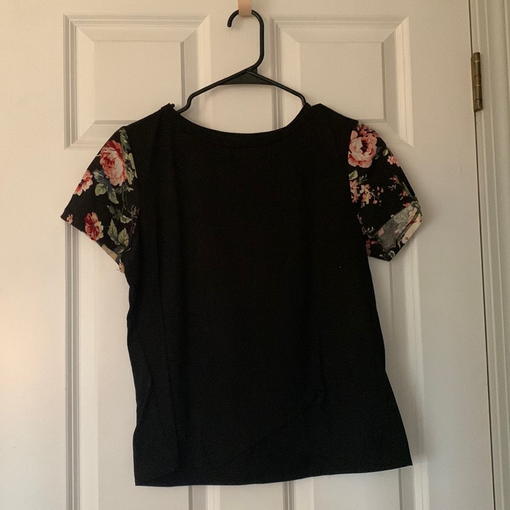 Shein Top with Floral Sleeves